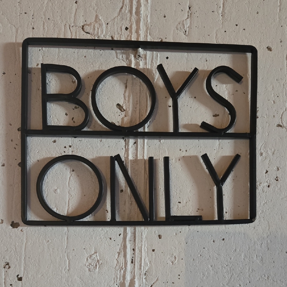 Black Metal  Wall Sign